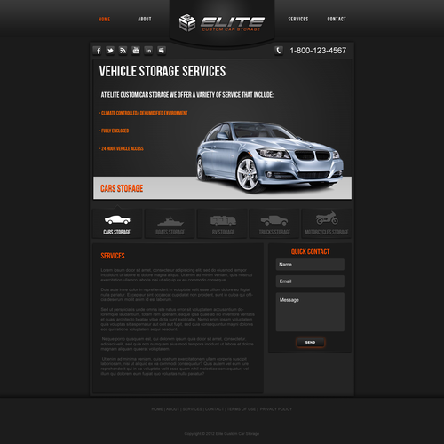 Design di Elite Custom Car Storage needs a new website design di BogdanB