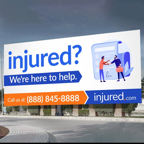 Injured.com Billboard Poster Design Design by Deep@rt