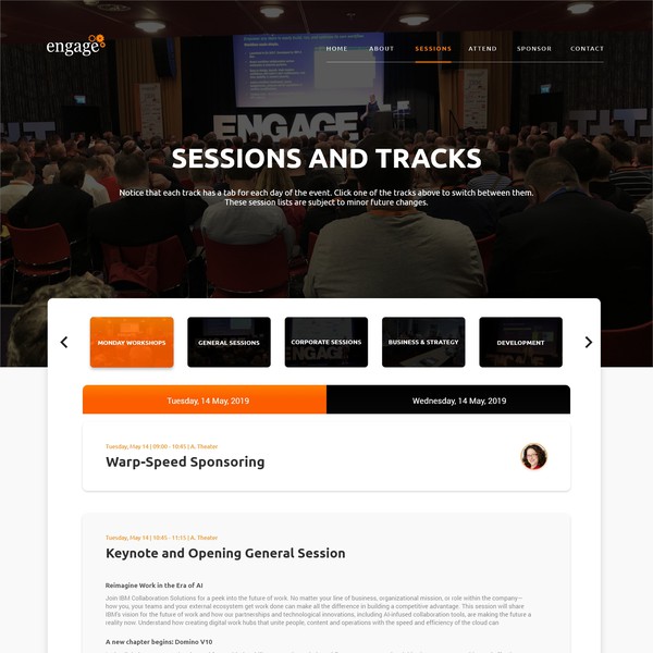 Web Page design for ENGAGE UG