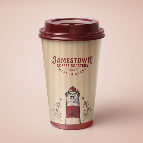 Coffee To-Go Cup Design for Cafe in Ghana Diseño de Gobi Ravichandran