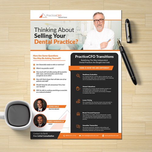 PracticeCFO Transitions Flyer Design by Evocative ✘