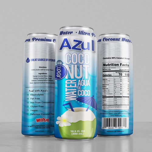 HELP CREATE A COCONUT WATER LABEL PART OF COCONUT WATER LINEUP 100% COCONUT WATER Diseño de Dimario Moretti