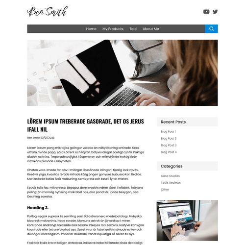Design my personal branded blog for online creators Design von Santoso78