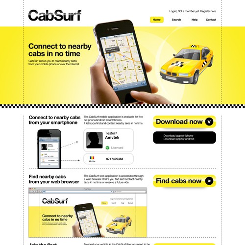 Online Taxi reservation service needs outstanding design Design von elasticplastic