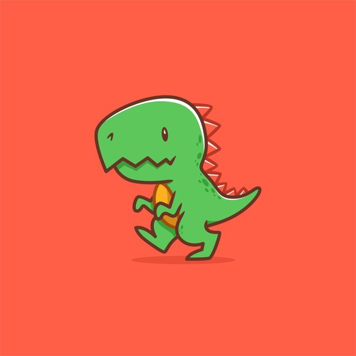 draw a cute T-REX icon/mascot Design by Mac _An