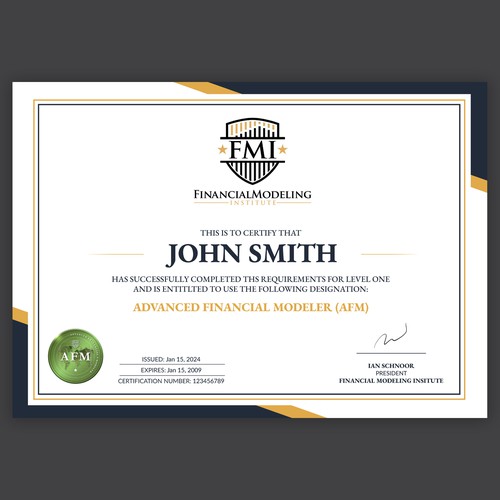 Looking for Custom Professional Certificate Design Design by Tety design