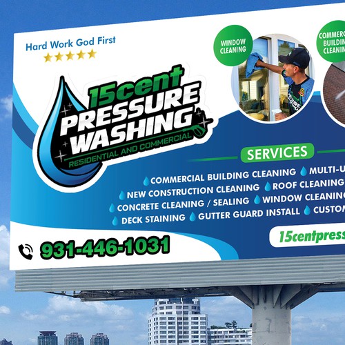 Modern Pressure Washing Billboard Design by abirk1