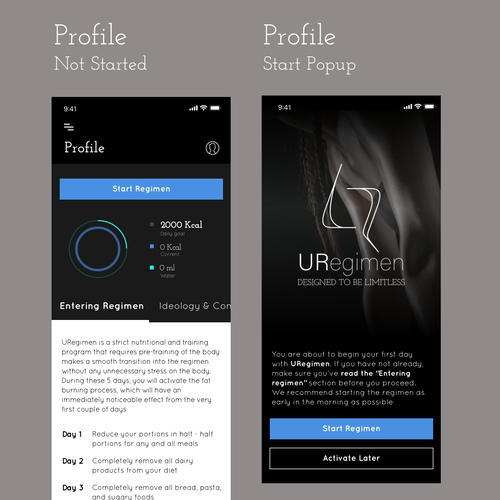 Fully functional health-restoring app needs styling only on 5 pages Design by E1en@