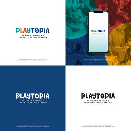 Playtopia logo development Design by Dante Studio