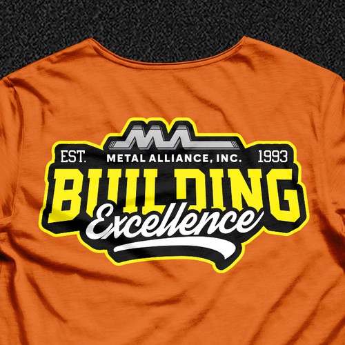 T-shirt design for high quality construction company Design by Ely!