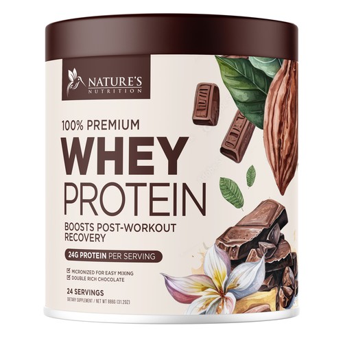 Tasty Whey Protein Chocolate Design Needed for Nature's Nutrition Design réalisé par UnderTheSea™