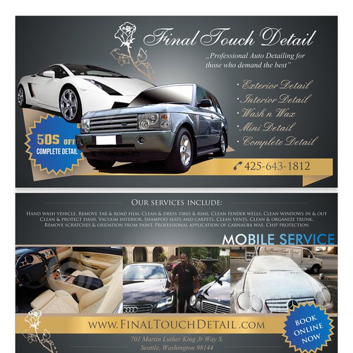 Premier Auto Detailer Needs A Winning Design Postcard