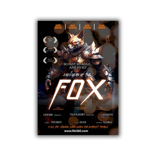 Life360 2023 Year of the Fox Poster Design by HASHIM DESIGN ✔️