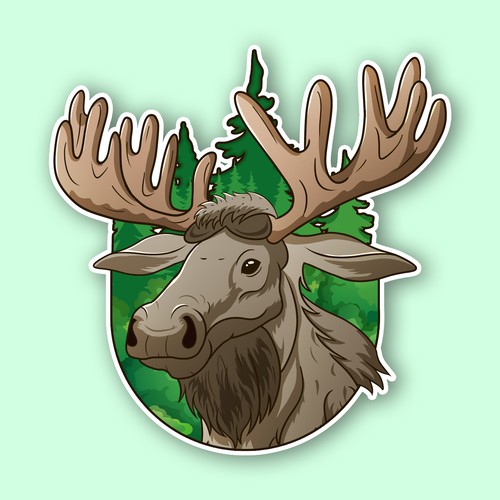 Marty Moose Sticker Design by ⭐ilLuXioNist⭐