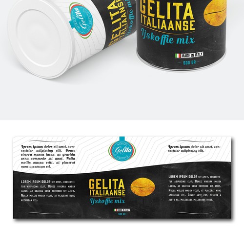 Italian Ice Coffee mix @ home  Label Design by F. George