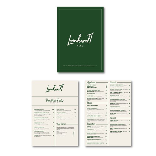 Menú propuesta en el concurso por Lopezmadesign