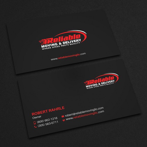 Business Card Design for Moving Company Design réalisé par Seerat Razzaki