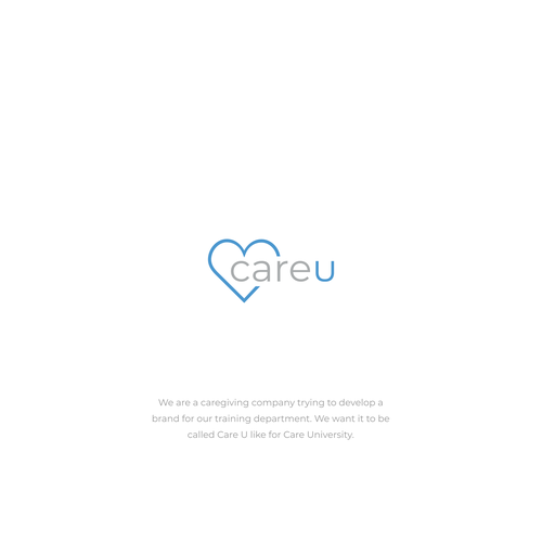 Fun yet sophisticated logo for our new training program, Care U. Design by Rectovers