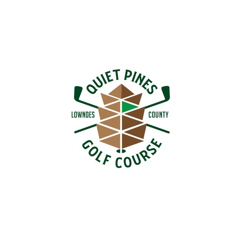 Design Quiet Pines Golf Course in the deep south classic with a fun twist! di logoswithimpact