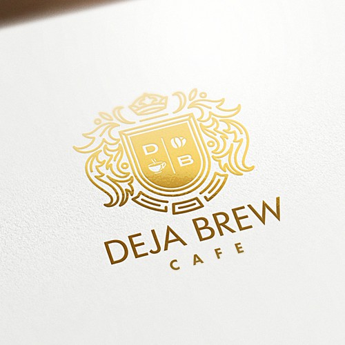 Deja Brew Cafe Logo Brand Identity Pack Contest 99designs