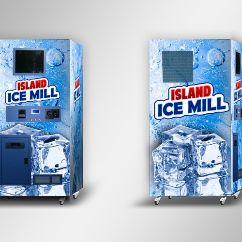 Create a vinyl wrap for a ice vending machine Design by Worker218