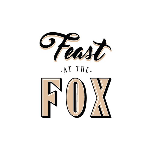 Feast at the Fox - Logo for a Farm to Table Dining Experience Design by Eerolin