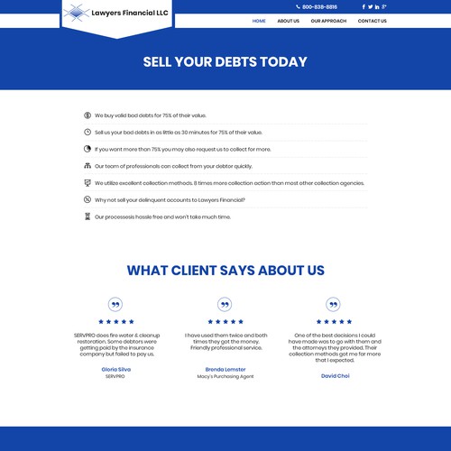 Debt Collection Website Design by Creative GS