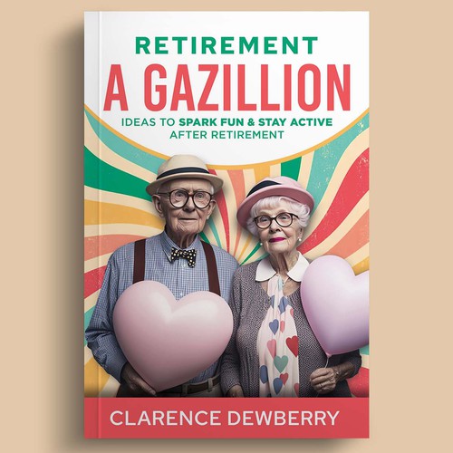 Retro book cover design about Retirement ideas to spark fun Diseño de Rezy