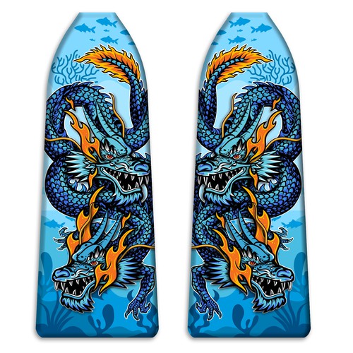 Dragon Boat Paddle Design: Chinese Dragon Design by wennyprame