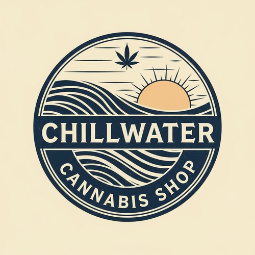 Chillwater Cannabis Shop Logo - Calm the Noise, Find Your Better Design by Kavinda Malaka