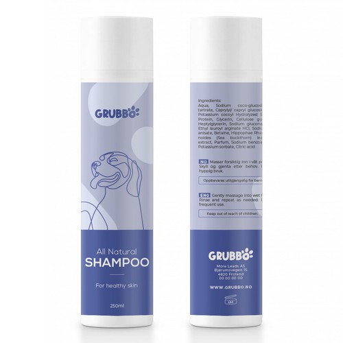 Design label for dog shampoo Design by intanamir