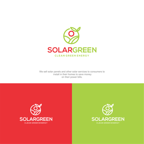 Logo for solar retailer, SolarGreen Design by Emhart Roosevelt