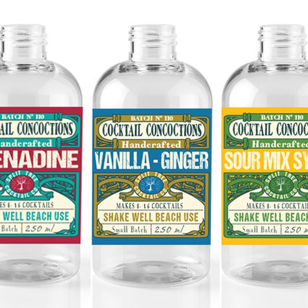 Create a custom group of labels for cocktail mixes!