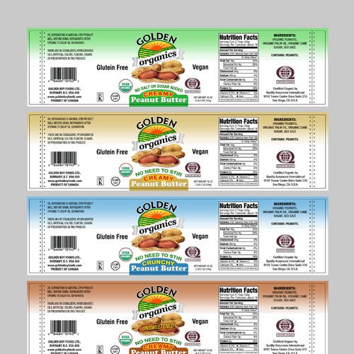 Golden Boy Foods Ltd. needs a new product label Design por cherriepie