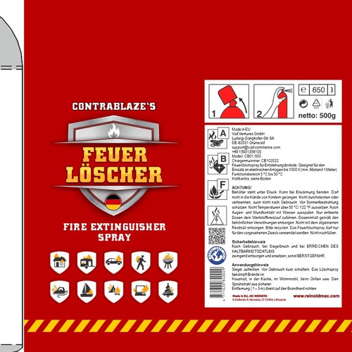Fire Extinguisher Spray Design Design by Nikitin