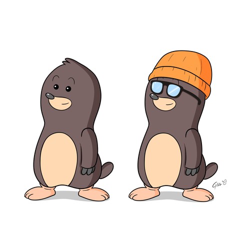 Pop & Cool Looking  2D Mole Character For Our Brand New Game in NFT Diseño de Giakyo