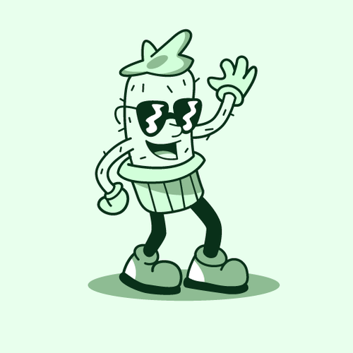 Illustrated Character Logo for Newsletter Design by AdriánKG