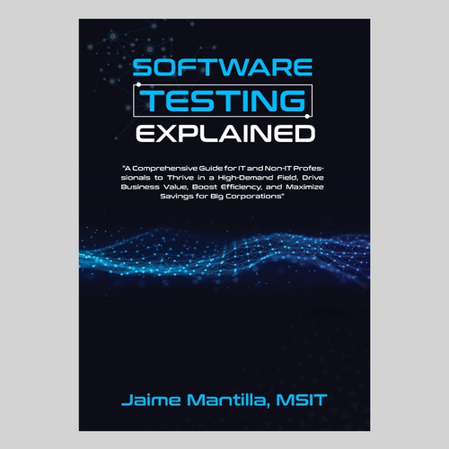 Design a clean/modern book cover for my software testing book Design by Impress.