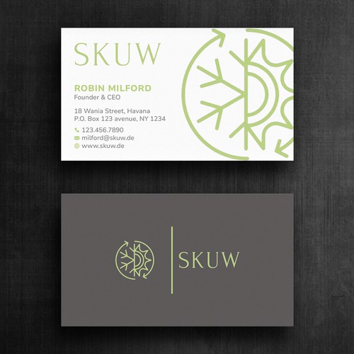 Tarjeta de presentación propuesta en el concurso por Felix SH