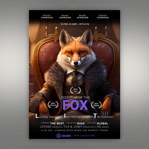 Life360 2023 Year of the Fox Poster Design by Vivid Project