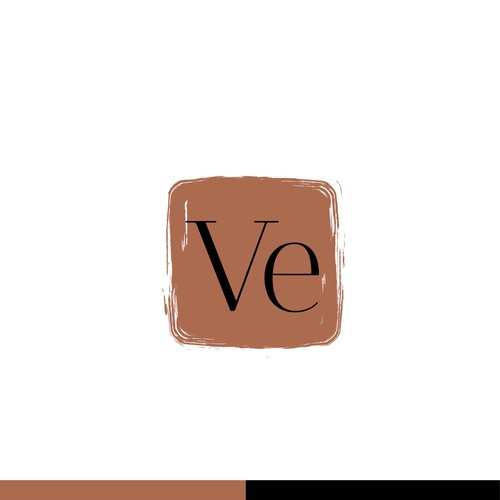 luxury cosmetic brush line logo. Please work with "Ve Neill" or "Ve" as