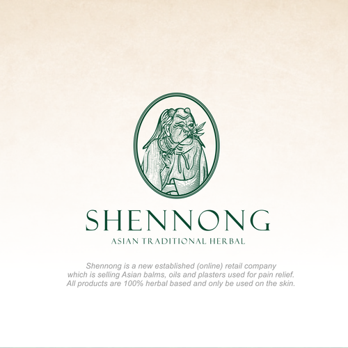 Shennong logo for a new market entry of Asian herbs in EU Design by bismillah_studio