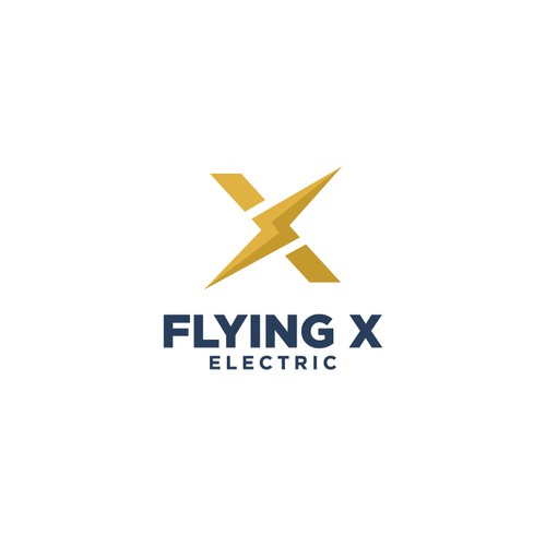 Flying X Electric Logo Design by bo_rad