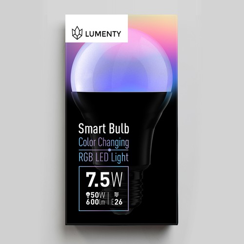 We need to create a sophisticated package for smart lamps. Design by Dimanist