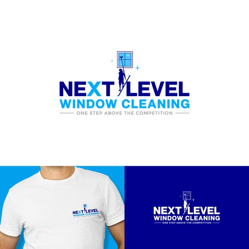 eye-catching window cleaning logo, appeals to homeowners. Design by Elite Craters