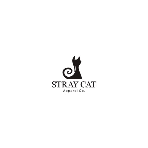 Logo for Stray Cat Apparel Co. - Clothing brand that donates 100% to saving cats! Design by riane