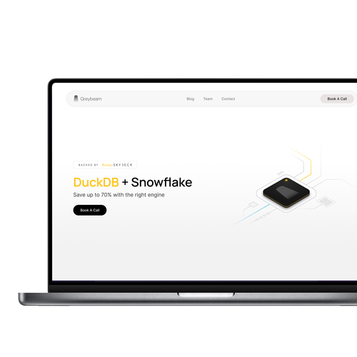Landing page for data infrastructure startup Design by ds_137