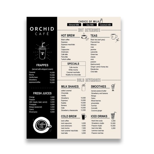 Design-Entwurf in der Kategorie Speisekarte von MKZ STUDIO