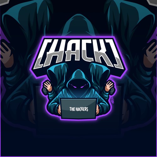 Hacker Themed Logo! Hacker/Coder Software Developer Logo Design by Kimos Creative