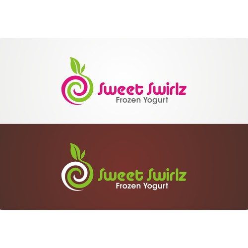 Frozen Yogurt Shop Logo Diseño de Lentera